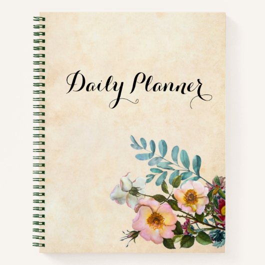 Carnet Aquarelle Floral Design Ordinateur portable du pla (Devant)