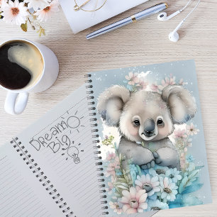 Carnet Aquarelle Floral Koala