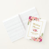 Carnet Aquarelle Floral or rose Wedding planner (Intérieur)