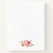 Carnet Aquarelle Floral or rose Wedding planner (Dos)