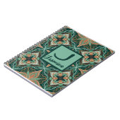 Carnet Aquarelle Floral Turquoise marocain (Côté gauche)