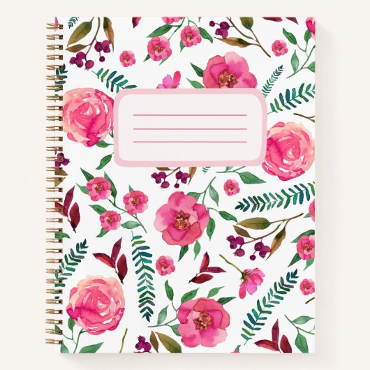Carnet Aquarelle florale (Devant)