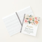 Carnet Aquarelle Florale Apricot rose Roses Baby shower (Intérieur)