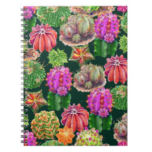 Carnet Aquarelle florale Cactus Motif sans couture