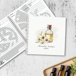 Carnet Aquarelle florale Chamomile essentielle Huiles