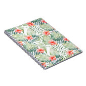 Carnet Aquarelle florale de ketmie tropicale de feuille (Côté Droit)