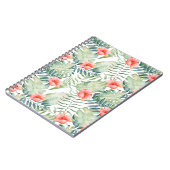 Carnet Aquarelle florale de ketmie tropicale de feuille (Côté gauche)