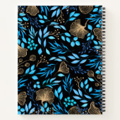 Carnet Aquarelle Florale de luxe bleu or (Dos)