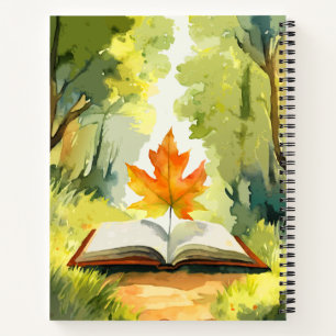 Carnet Aquarelle florale - Feuille surréaliste lisant un