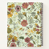 Carnet Aquarelle Florale Fleurs d'abeille Élégante Modern (Dos)