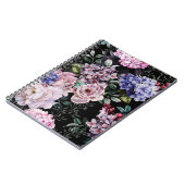 Carnet Aquarelle florale foncée Design sans joint (Côté gauche)