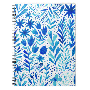 Carnet Aquarelle florale Plantes texture transparente