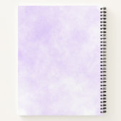 Carnet Aquarelle Florale violet Nom personnalisé Monogram (Dos)