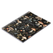 Carnet Aquarelle Forêt Verdure Champignons Automne (Côté gauche)