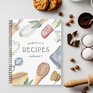Carnet Aquarelle Fournitures de cuisine Recette personnal