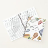 Carnet Aquarelle Fournitures de cuisine Recette personnal (Intérieur)