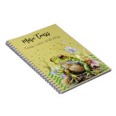 Carnet Aquarelle Frog Funny Personnalisé Texte & Nom (Côté Droit)