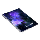 Carnet Aquarelle Galaxie Nom personnalisé Espace (Côté Droit)