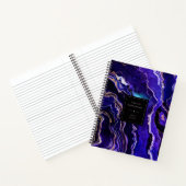 Carnet Aquarelle Géode Bleu profond Purple Rose Gold Agat (Intérieur)