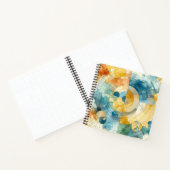 Carnet Aquarelle géométrique bleu et jaune Abstrait (Intérieur)