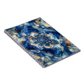 Carnet Aquarelle géométrique de couleur bleue (Côté Droit)