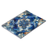 Carnet Aquarelle géométrique de couleur bleue (Côté gauche)