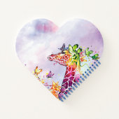 Carnet Aquarelle Giraffe et papillons (Dos)