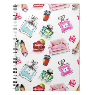 Carnet Aquarelle Glamor : Mode Motif sans couture