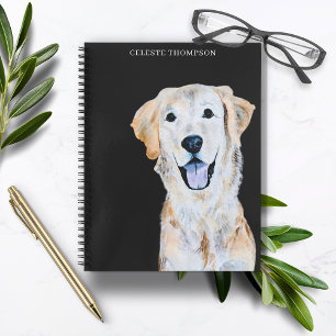 Carnet Aquarelle Golden Retriever Chien Personnaliser