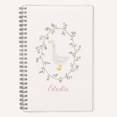 Carnet Aquarelle Goose Nom personnalisé (Recto)