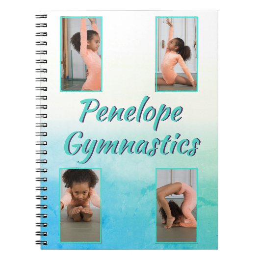 Carnet Aquarelle Gradient Nom personnalisé, Sport & Photo (Devant)