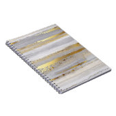 Carnet Aquarelle gris et texture or de luxe (Côté Droit)