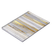 Carnet Aquarelle gris et texture or de luxe (Côté gauche)