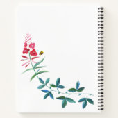 Carnet Aquarelle Hérisson Floral Wreath Personnalisé (Dos)