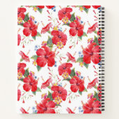 Carnet Aquarelle Hibiscus et Lantana Motif Custom (Dos)