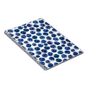 Carnet Aquarelle illustrée bleu ensemble motif (Côté Droit)
