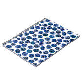 Carnet Aquarelle illustrée bleu ensemble motif (Côté gauche)
