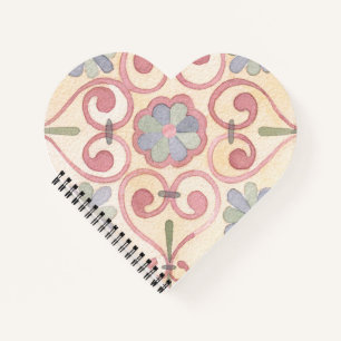 Carnet Aquarelle italienne espagnole Majolica rose