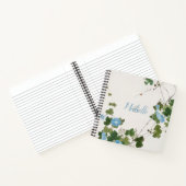 Carnet Aquarelle japonaise Fleur Bleue Botanique (Intérieur)