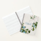 Carnet Aquarelle japonaise Fleur Bleue Botanique (Intérieur)