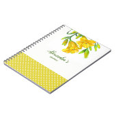 Carnet Aquarelle Jaune Lys Floral Illustration (Côté gauche)