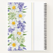 Carnet Aquarelle jaune violet vert Fleurs de printemps (Dos)