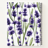 Carnet Aquarelle Lavender Floral Cookbook Family Recette (Dos)