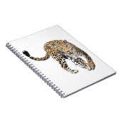 Carnet aquarelle léopard jungle chat peint vert animal (Côté Droit)