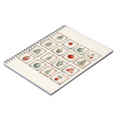 Carnet Aquarelle Lineart Motif de Noël (Côté gauche)