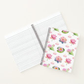Carnet Aquarelle Lotus Motif sans couture (Intérieur)
