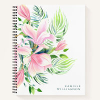 Aquarelle Magnolia Fleur en rose Personnalisé