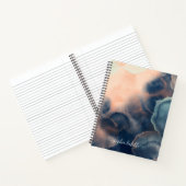 Carnet Aquarelle marine Abstraite, rose et menthe Nom de  (Intérieur)