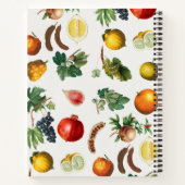 Carnet Aquarelle Méditerranée Motif de fruits Recette (Dos)