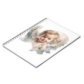 Carnet Aquarelle mignon bébé ange autocollant (Côté gauche)